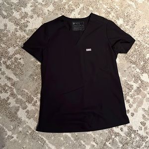 Women’s Figs Catarina one pocket scrub top - black XS